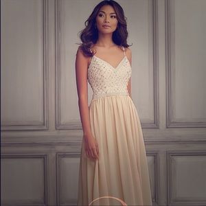 Adrianna Papell Bridesmaid Dress In Rose Gold.